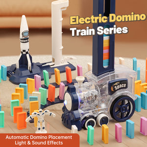 电动多米诺骨牌火车玩具