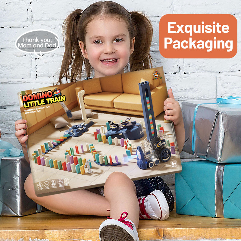 电动多米诺骨牌火车玩具