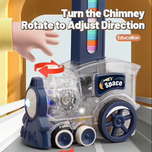 电动多米诺骨牌火车玩具