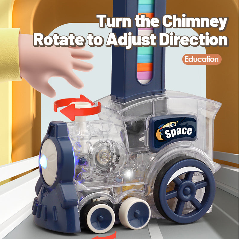 电动多米诺骨牌火车玩具